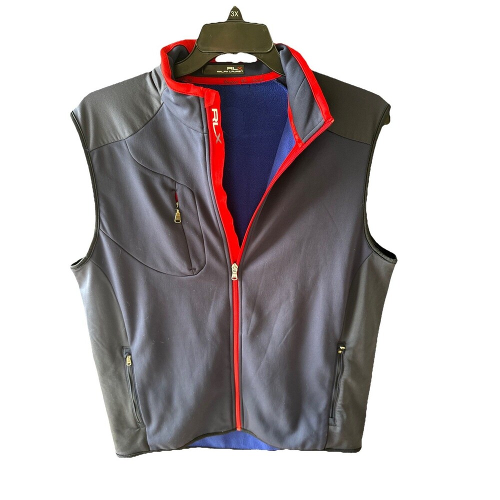 Ralph Lauren RLX Ryder Cup 2014 Team USA Golf Full Zip Vest‎ Men's Size Large